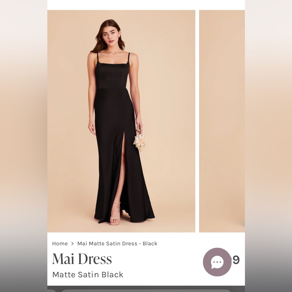 Birdy Grey Black Matte Satin Dress